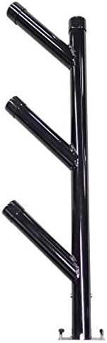 Bert's Custom Tackle Tournament Series Swivel 3-Rod Tree - 36" Tall Boat Trolling Rack with 4-Way Locking Rotation & Top Net Holder - Heavy-Duty Aluminum Track Mount