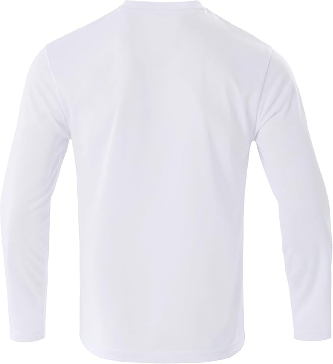 Mens Long Sleeve T-Shirts Casual Crew Neck Tee Shirt Summer Soft Running Swimming Cycling Fishing Tops