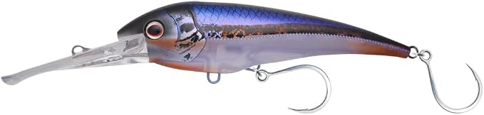 Nomad Design DTX Minnow with Patented Autotune System - Distressed Baitfish Swimming Action, BKK Diablo