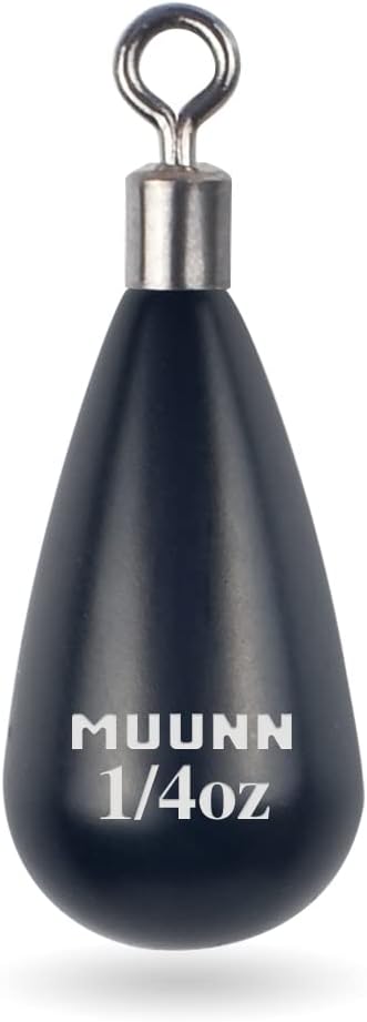 10 Pack Tungsten Free Rig Weights, Tear Drop Fishing Sinkers with Round Eye for Finesse Bass Fishing