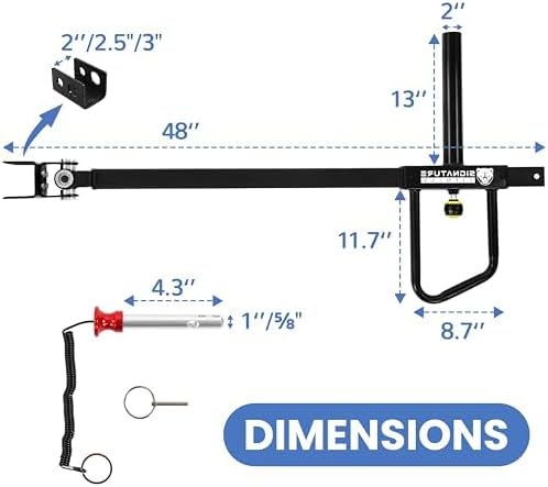 Fitvids Upgraded Adjustable Jammer Arms, Lever Arms, Monolift Attachments Rated 600 LB Per Arm, Fits Racks at All Post Sizes and Hole Sizes, Pair