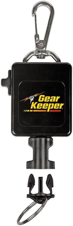 Gear Keeper Scuba Dive Light & Underwater Camera Retractor - Retractable Tether to Keep Scuba Gear Secure & Accessible - Snap Clip Mount & QC-II Split Ring - Scuba Diving Accessories - Made in USA