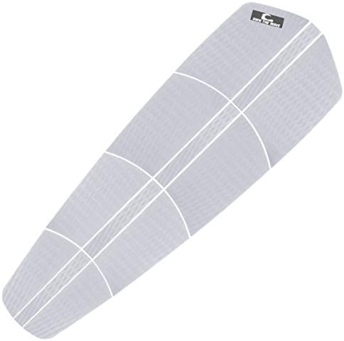 12 Piece Premium EVA Foam Surfboard Traction Pad Non-Slip Trimmable Deck Sheet 3M Adhesive for Longboard SUP Paddleboard Surfboard White, Black, Grey