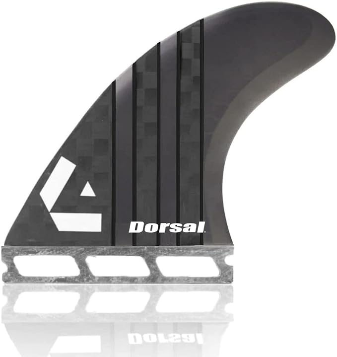 DORSAL Surfboard Fins Thruster 3 Set FCS Compatible with Carbon Honeycomb Hexcore