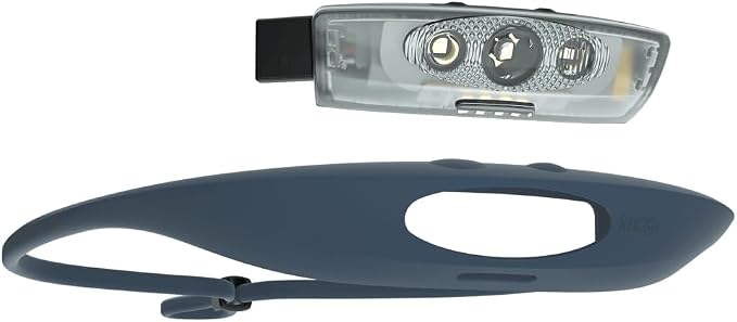 KNOG Bandicoot 250 LED Headlamp - Rechargeable Camping Headlamp with 40m Beam, IP67 Waterproof, Multi-Mode Lighting & Silicone Strap - Durable, Innovative Headlamp for Hiking & Outdoors, Blue