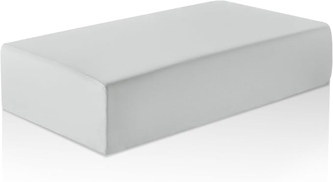 TOPPURE Cube Memory Foam Pillow for Side Sleepers (Xtra Thick Pillow, 24"x12"x6"), Square Pillows for Neck and Shoulder Pain Relief, Anti Snore Pillows with Washable Pillowcase,Gray
