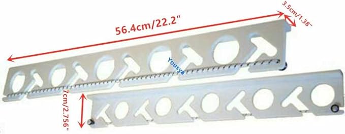 HEITIGN 2Pcs 10 Hole Fishing Rod Storage Racks, Wall or Ceiling Mount, Silver Plastic Fishing Rod Display Stand for Garage