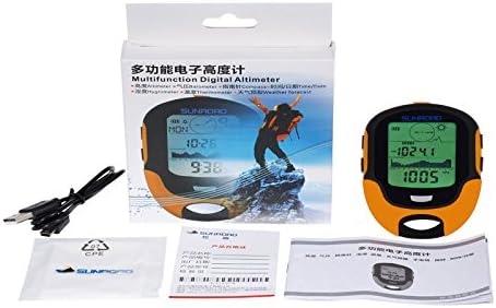 Barometer Altimeter Compass LCD Digital Thermometer Watches-Hygrometer Weather Forecast Hand-Hold Hiking Flashlight Altimeter