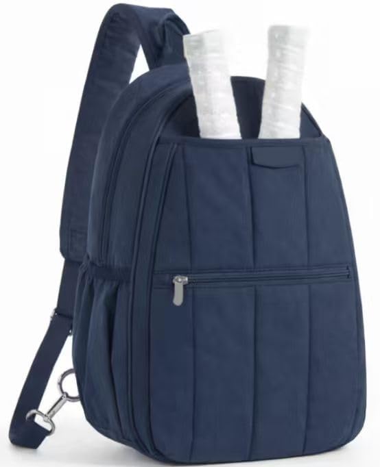 Quilted Pickleball Bag for Women & Men Sling Crossbody Backpack 2-Racket Waterproof Pocket & Fence Hook Racket Bags