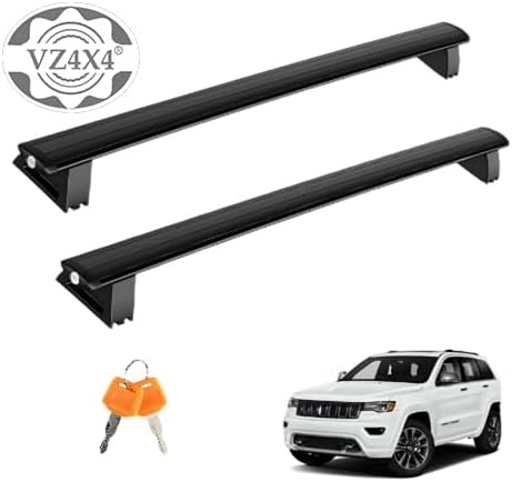 Car Roof Racks Cross Bars 200 lbs Compatible with The Following Models:Jeep Grand Cherokee 2011-2021 Grooved Raised Side Rails with Gap,Non-Slip Rubber Pad Aluminum CrossBars