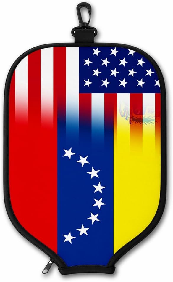 ExpressItBest Pickleball Paddle Cover, Neoprene Paddle Protector with Zipper and Snap Hook, Fits Most Standard Pickleball Paddles