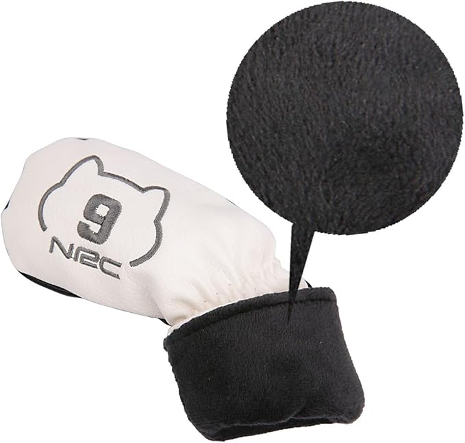 9pcs/Set Akita Dog Design Golf Club Iron Head Covers 4-9,P,S,A Fit Right Hand Irons
