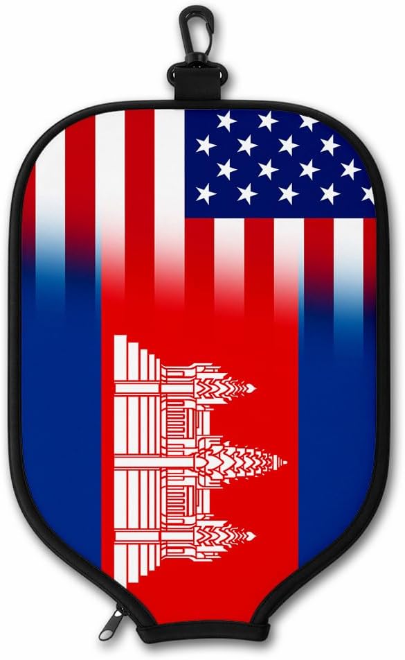 ExpressItBest Pickleball Paddle Cover, Neoprene Paddle Protector with Zipper and Snap Hook, Fits Most Standard Pickleball Paddles