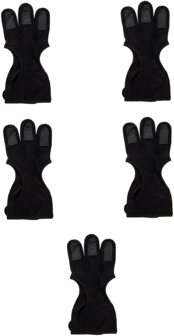 HANABASS 2pcs Archery Finger Stall Two Fingers Glove Wear-Resistant Archery Equipment Gloves