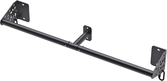 Kipika Wall Mounted Pull Up Bar - Heavy Duty 450 LB Capacity Doorway Chin Up Bar for Home Gym, Sturdy Steel Construction with Resistance Band Hooks | Hanging Exercise Bar for Full Body Workout