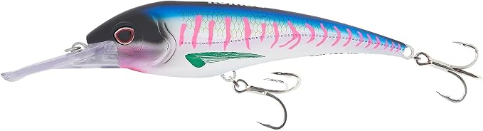 Nomad Design DTX Minnow with Patented Autotune System - Distressed Baitfish Swimming Action, BKK Diablo