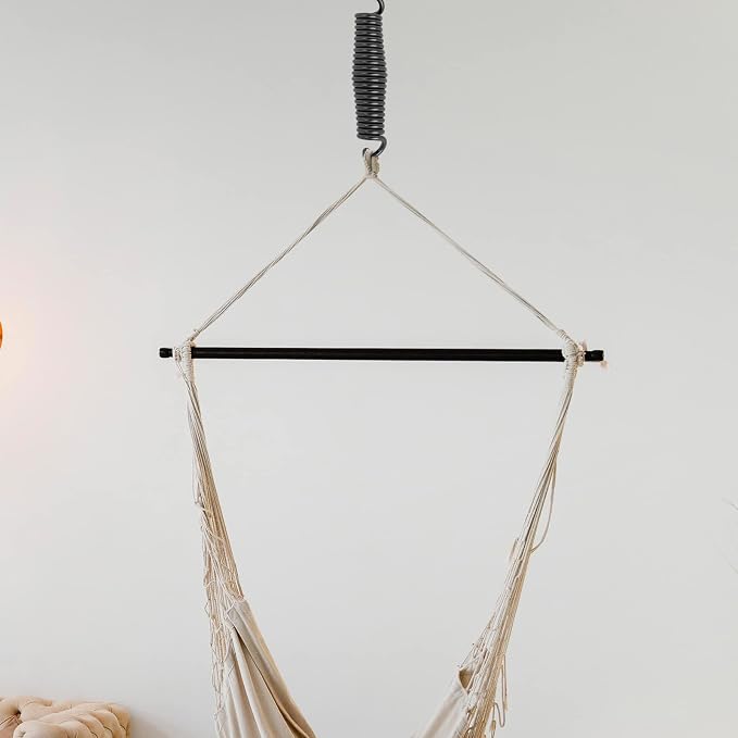 Porch Swing Springs Hammock Chair Spring Hold up to 1600lbs Heavy-Duty Chr-ome Springs for Hanging Chairs Ceiling Mount Porch Swings Punching Bag - 2 PCS Black