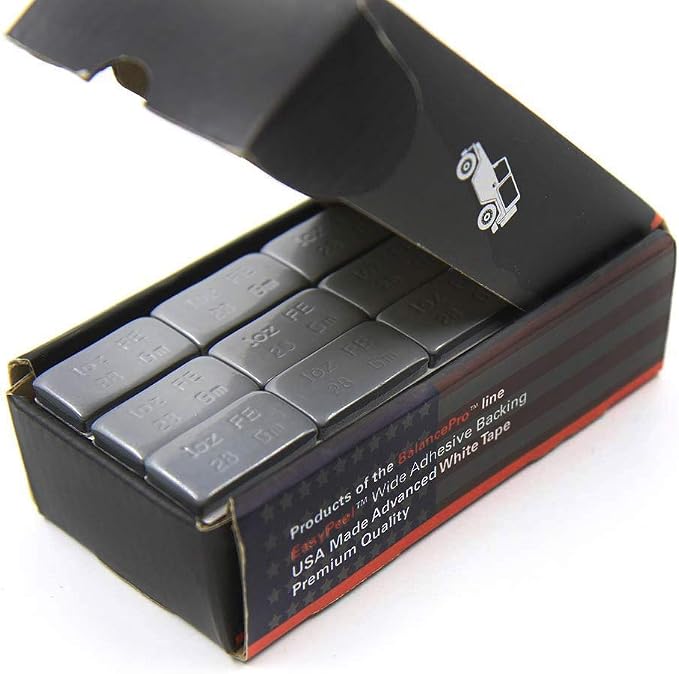 CKAuto 4 Boxes, 288 Pcs, 1oz, Grey, Adhesive Stick on Wheel Weights,EasyPeel Tape, 72 oz/Box, US Quality