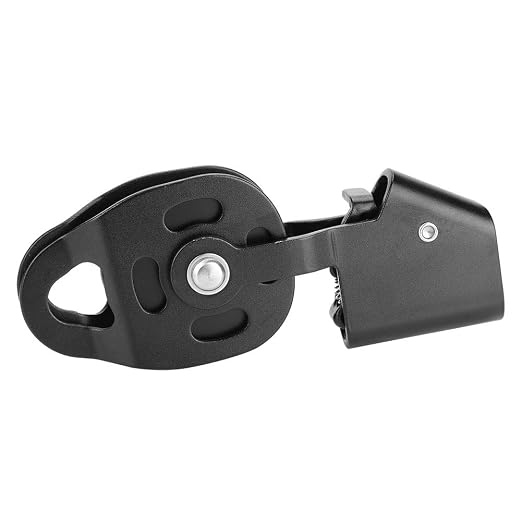 Single Swivel Pulley, 19.5x7.5cm/7.7x3.0in Rescue Single Swivel Rope Pulley Block High Strength Climbing Safety Equipment for Heavy Objects Transport