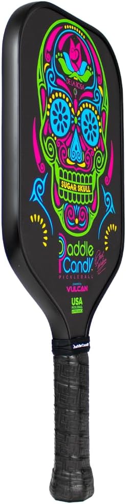 Vulcan | Paddle Candy Sugar Skull Pickleball Paddle | Hybrid Performance | Polypropylene Core | USAP Approved | Multiple Options