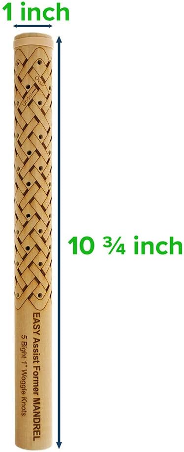 Easy Assist Mandrels – Knot Tying Tool – Includes Pins and Rubber Bands (1 Inch, 5 Bight)