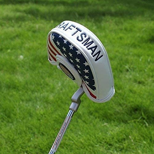 Craftsman Golf Red and White US Flag Neoprene Golf Club Head Cover+1 PC Mallet Putter Cover