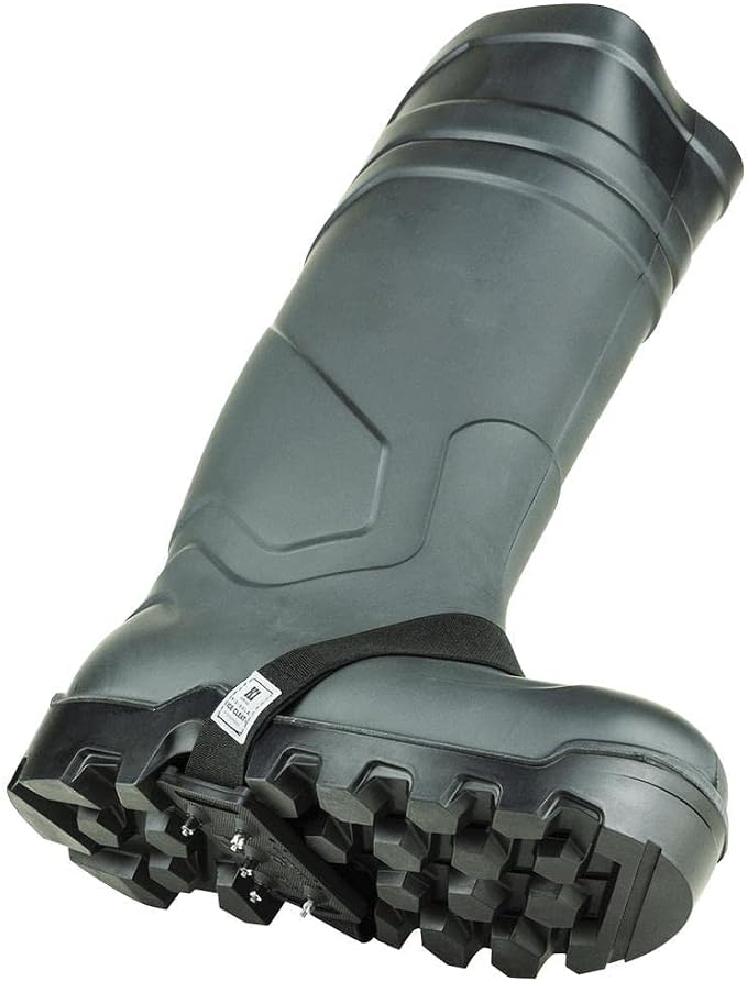 K1 Mid-Sole Ice Cleats for Men & Women - Rotatable Traction Aids For Winter Snow - High Profile - Black