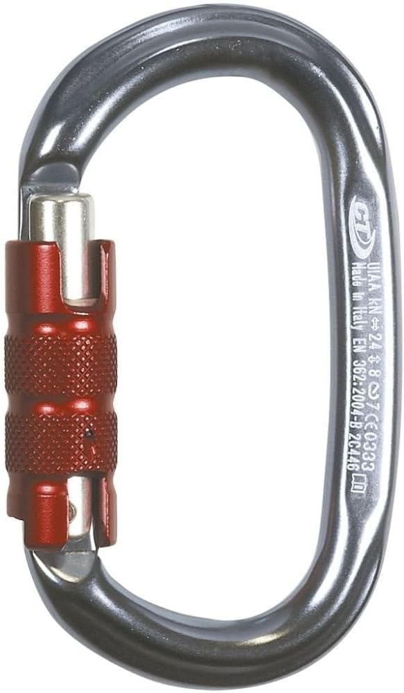 Climbing Technology Piller TG Carabiner,Silver,08-98185