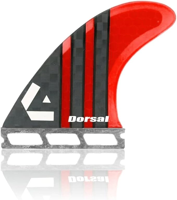 DORSAL Surfboard Fins Thruster 3 Set FCS Compatible with Carbon Honeycomb Hexcore
