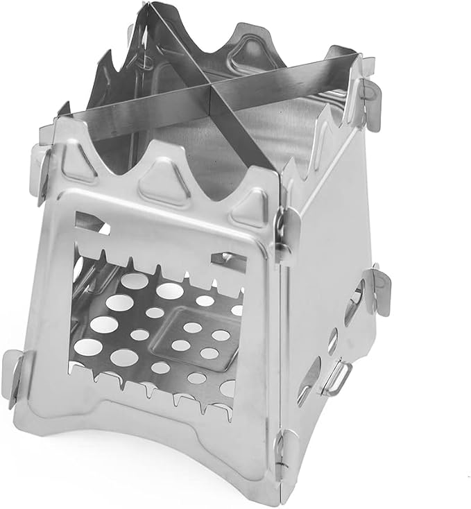 Lightweight Portable Wood Burning Camping Stove Camping Backpacking Stove Folding Wood Stove for Outdoor Hiking Camping Picnic Stove