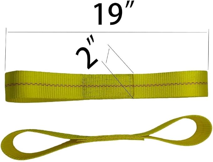 Ratchet Straps - 2" x 17' Heavy Duty Cargo Straps, Load up to 10000Lbs, Double J Hooks for Trucks, Moving Appliances, Lawn Equipment, Motorcycles - Yellow