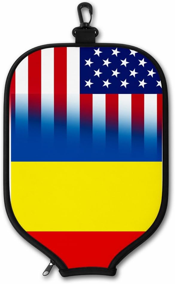 ExpressItBest Pickleball Paddle Cover, Neoprene Paddle Protector with Zipper and Snap Hook, Fits Most Standard Pickleball Paddles