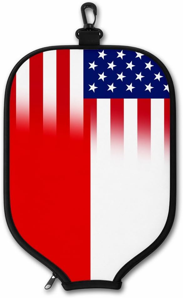 ExpressItBest Pickleball Paddle Cover, Neoprene Paddle Protector with Zipper and Snap Hook, Fits Most Standard Pickleball Paddles