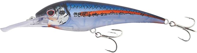 Nomad Design DTX Minnow with Patented Autotune System - Distressed Baitfish Swimming Action, BKK Diablo