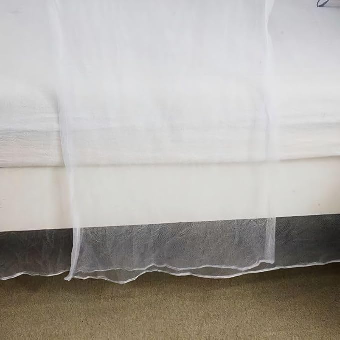 Camping Mosquito Net 6.5'x6.5' Largesize Black Outdoor | One-opening 79"x79"x71", Bottom Fixing Strap, Insect Netting Mesh, w/ Carrying Bag for Camping, Picnic, Patio, Trips