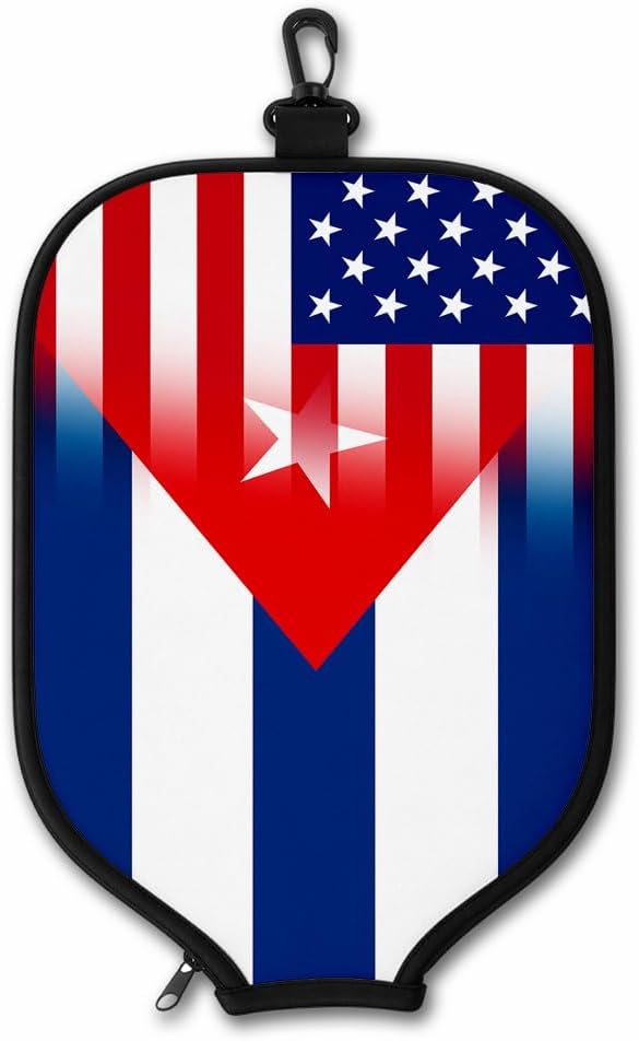 ExpressItBest Pickleball Paddle Cover, Neoprene Paddle Protector with Zipper and Snap Hook, Fits Most Standard Pickleball Paddles