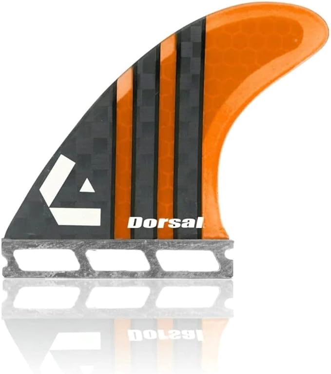 DORSAL Surfboard Fins Thruster 3 Set FCS Compatible with Carbon Honeycomb Hexcore