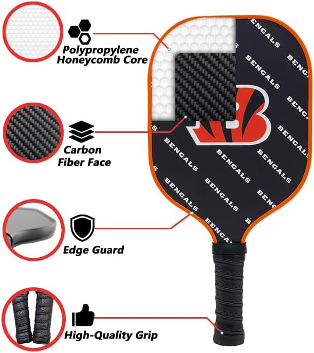 Parrot Paddles NFL Kansas City Chiefs Sport Pickleball Paddle