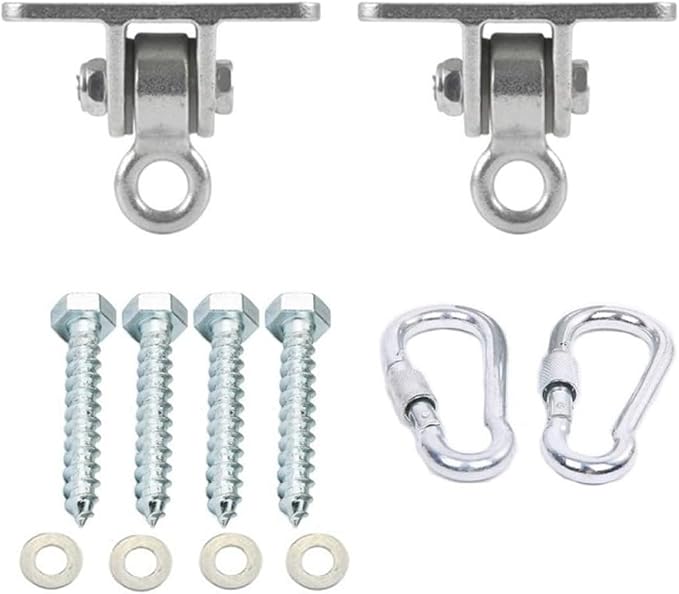 Heavy Duty Swing Hangers Set, 2400lb Capacity, 2-Pack with Mounting Hardware