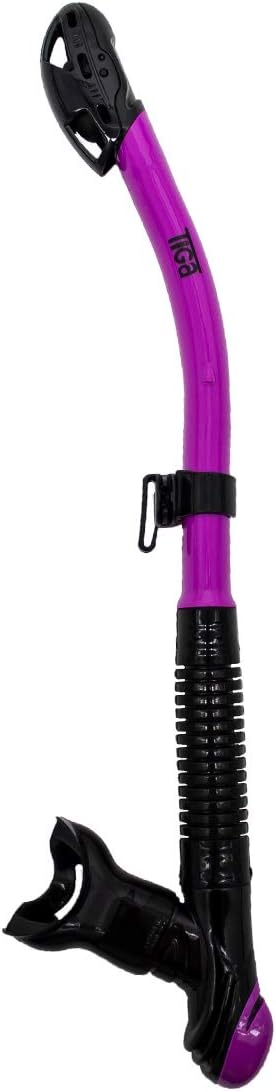 SHERWOOD SCUBA Super Dry Snorkel with Splash Guard and Sealing Valve: Tiga Snorkel