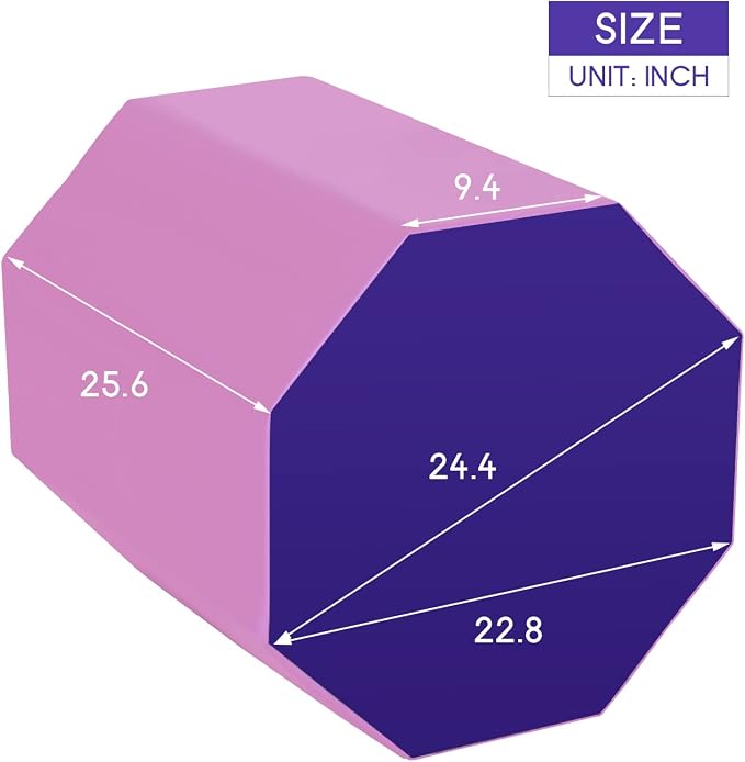 PayLessHere Octagon Tumbler Octagon Mat Gymnastics 24.4" x 25.6" Gymnastic Equipment Mat Tumbling Mats for Gymnastics Gym Fitness Home