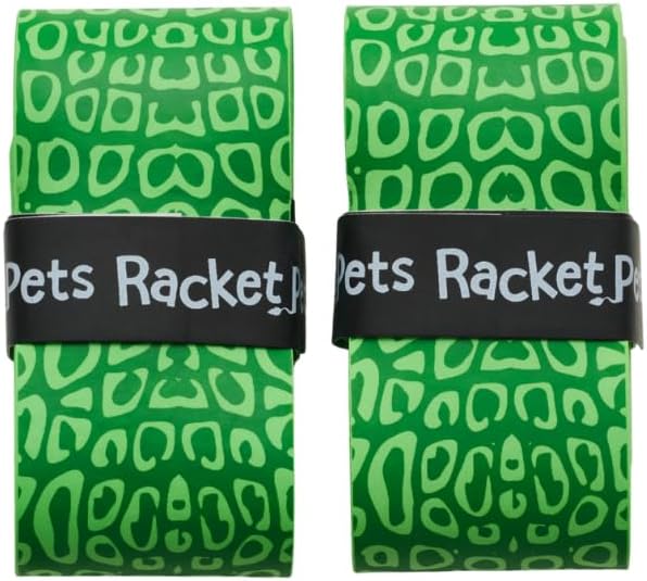 Racket Pets Kids Tennis Racket Dampener & Matching Overgrip Tape, Dragon & Alligator