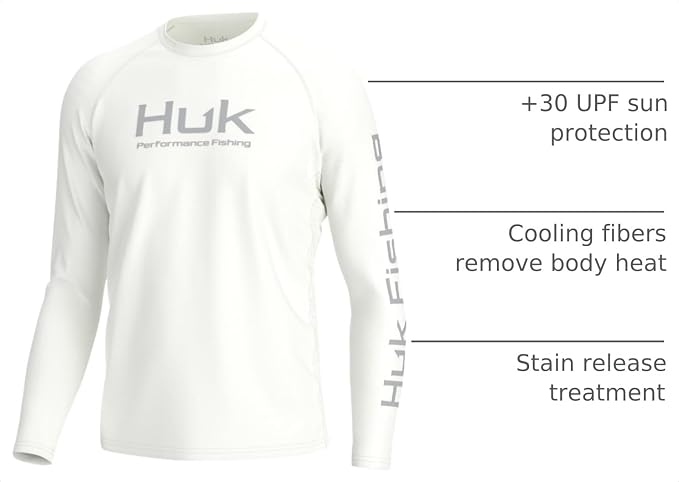 HUK Men's Pursuit Vented Long Sleeve Fishing Shirt (+30 UPF)
