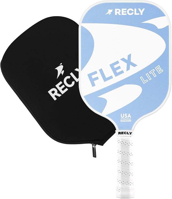 Recly Pickleball Paddles, Carbon Fiber Pickleball Paddle with UV Printed Finish & Sure-Grip Elongated Handle 14MM,USAPA Approved for Beginner and Professional Players
