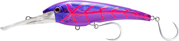 Nomad Design DTX Minnow with Patented Autotune System - Distressed Baitfish Swimming Action, BKK Diablo