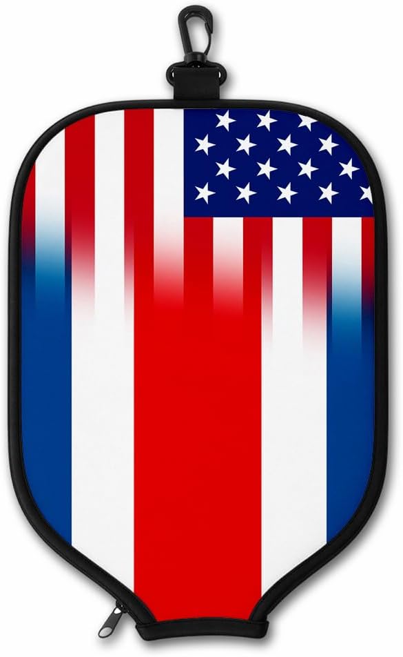 ExpressItBest Pickleball Paddle Cover, Neoprene Paddle Protector with Zipper and Snap Hook, Fits Most Standard Pickleball Paddles