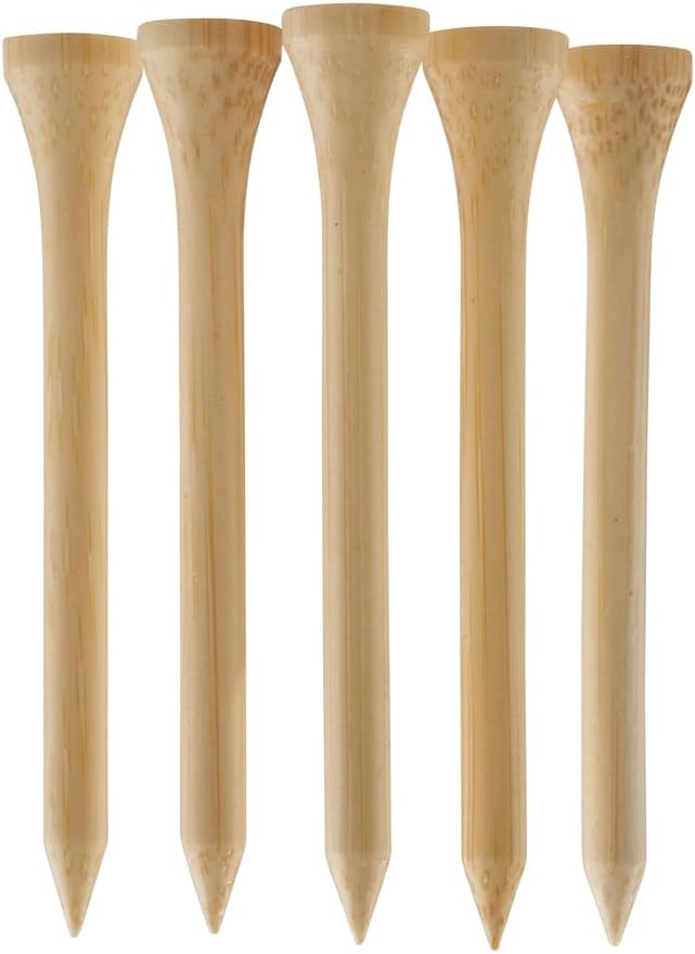 TH Golf 1000 Pcs 70mm 2 3/4 inch Bamboo Golf Tees | Multiple Colour Options | Eco Friendly & Sustainable Strong Bamboo