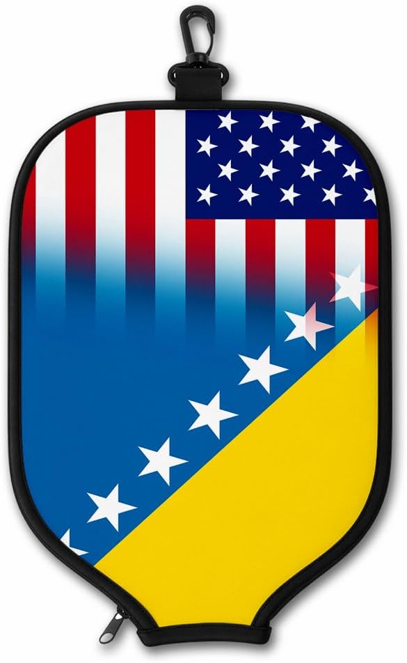 ExpressItBest Pickleball Paddle Cover, Neoprene Paddle Protector with Zipper and Snap Hook, Fits Most Standard Pickleball Paddles
