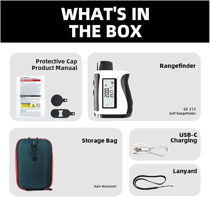 Hunting rangefinder/Golf Rangefinder with LCD Display, 1200/1000 Yard,Portable,Slope Compensation, Flag Locking
