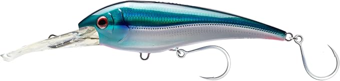 Nomad Design DTX Minnow with Patented Autotune System - Distressed Baitfish Swimming Action, BKK Diablo